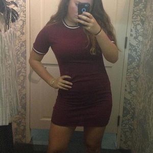 Maroon Minidress